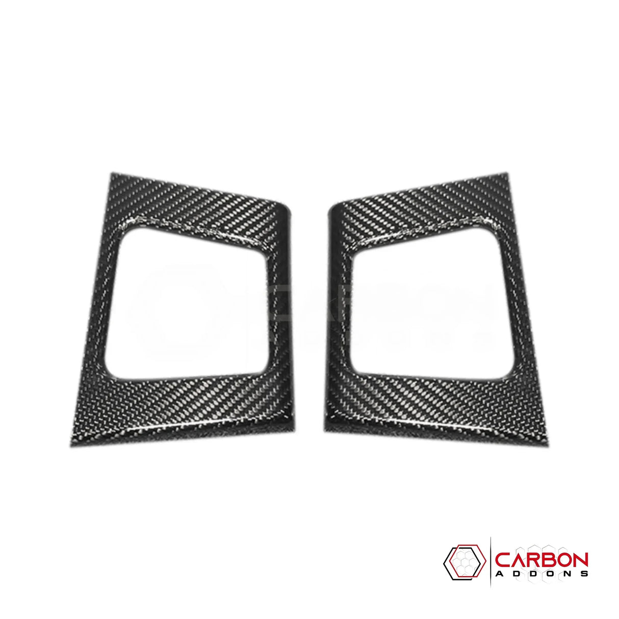 Real Carbon Fiber Rear Door Storage Frame Covers for 2021+ Ford F-150