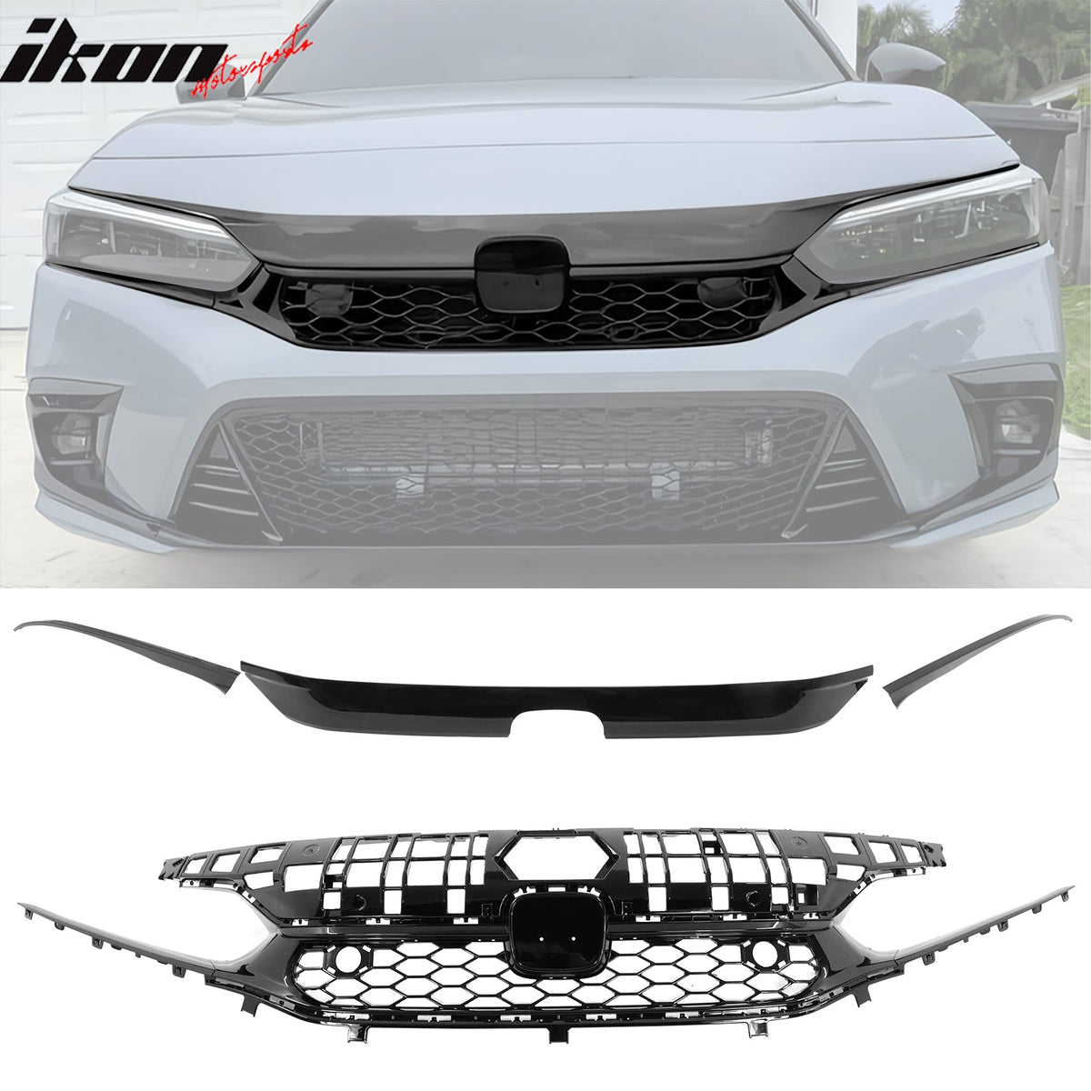 2008–2010 Subaru Impreza WRX Hatchback OE Style Front Grille ABS Replacement