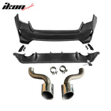 2022-2024 Honda Civic Sedan Rear Bumper Cover + Diffuser +Exhaust Pipe