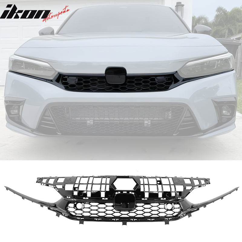 2022-2024 Honda Civic Sedan Grille Type R Style Car Grille Gloss Black
