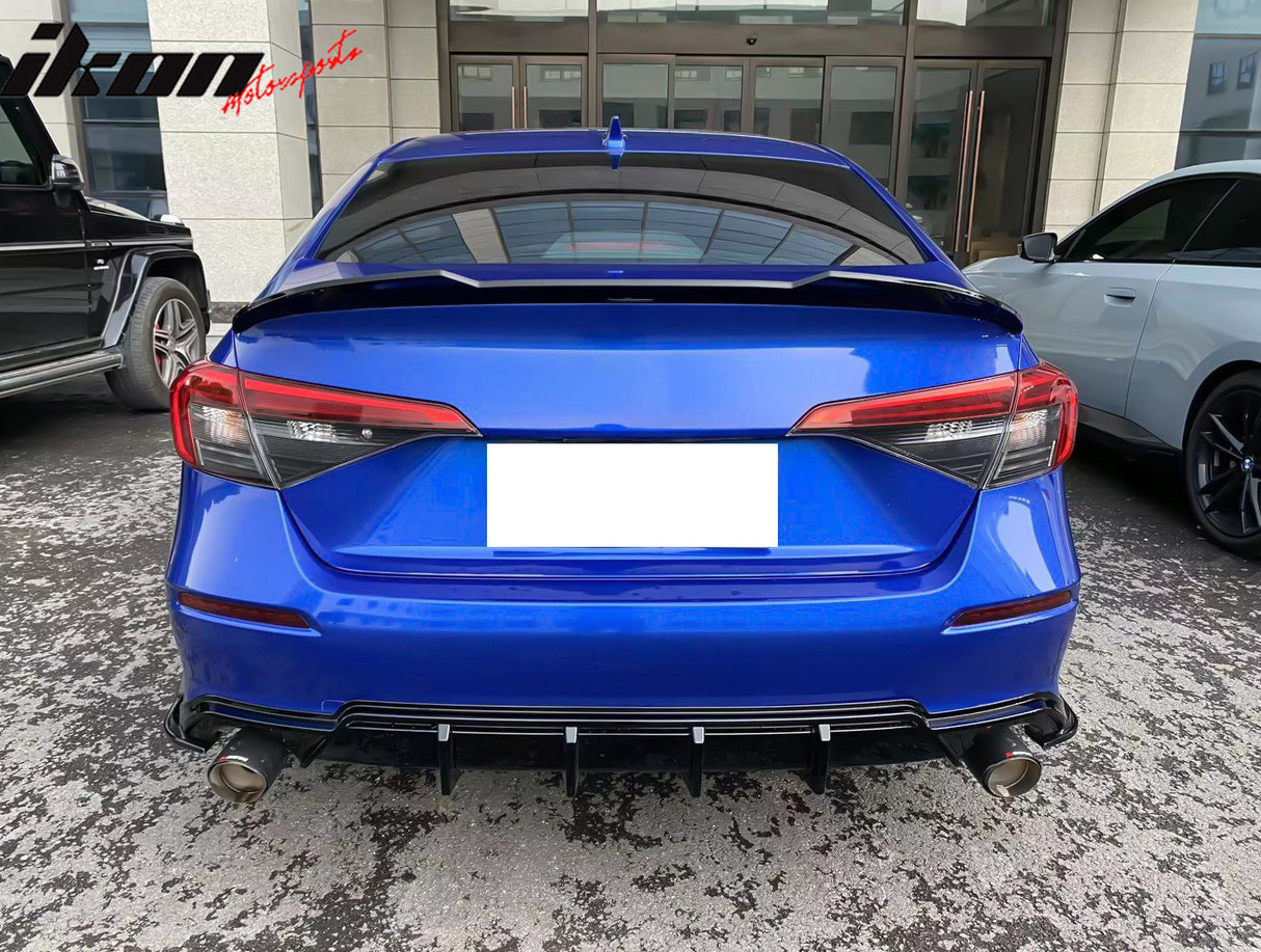 2022-2024 Honda Civic FE-C Style Rear Bumper Lip Diffuser Gloss Black