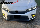 2022-2024 Honda Civic 11th Gen Front Lip IK2 Style Unpainted Black