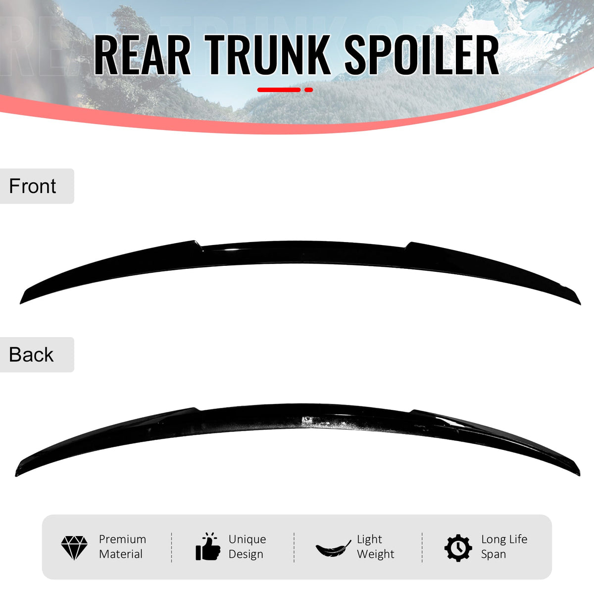 2022-2025 BMW G26 4-Series Gran Coupe i4 M4 Rear Spoiler Gloss Black