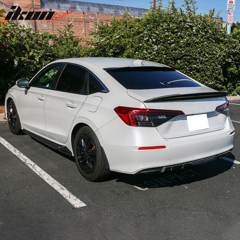 2022-2025 Honda Civic 11th Gen Sedan Side Skirt HPD Style Carbon Fiber