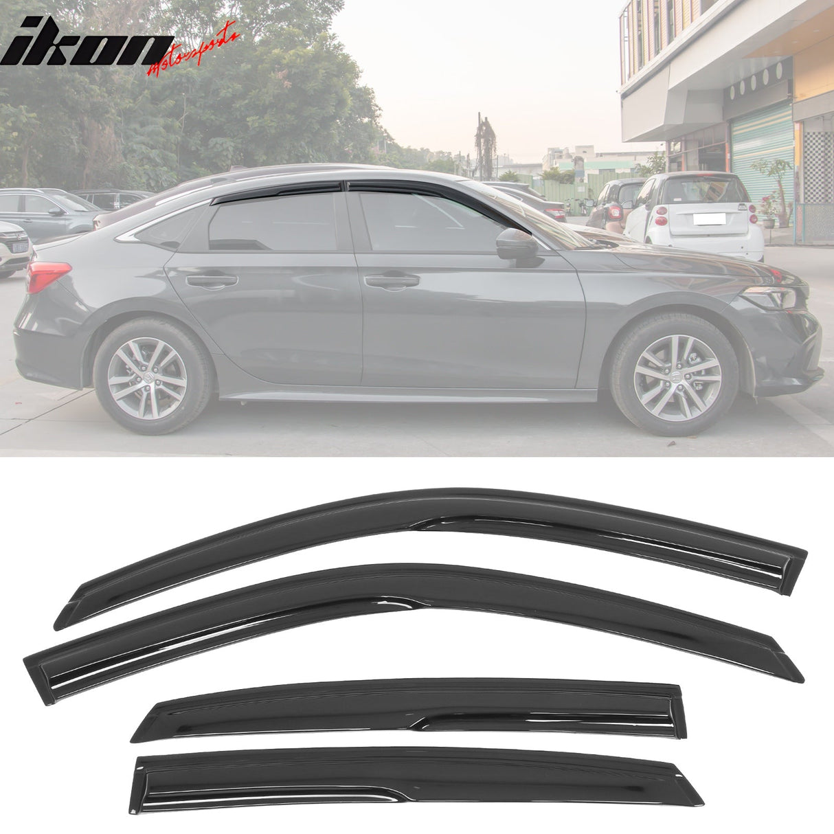 2022-2025 Honda Civic Mugen Style Smoke Tinted Window Visor Acrylic