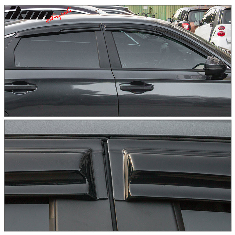 2022-2025 Honda Civic Mugen Style Smoke Tinted Window Visor Acrylic