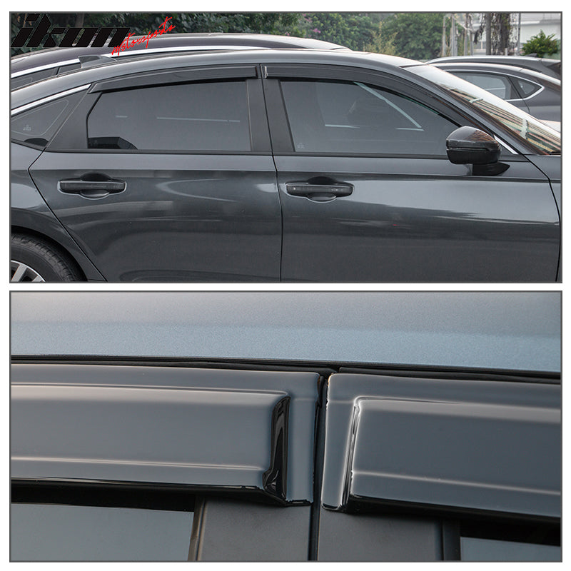 2022-2025 Honda Civic Sedan Window Visor Slim Smoke Tinted Acrylic