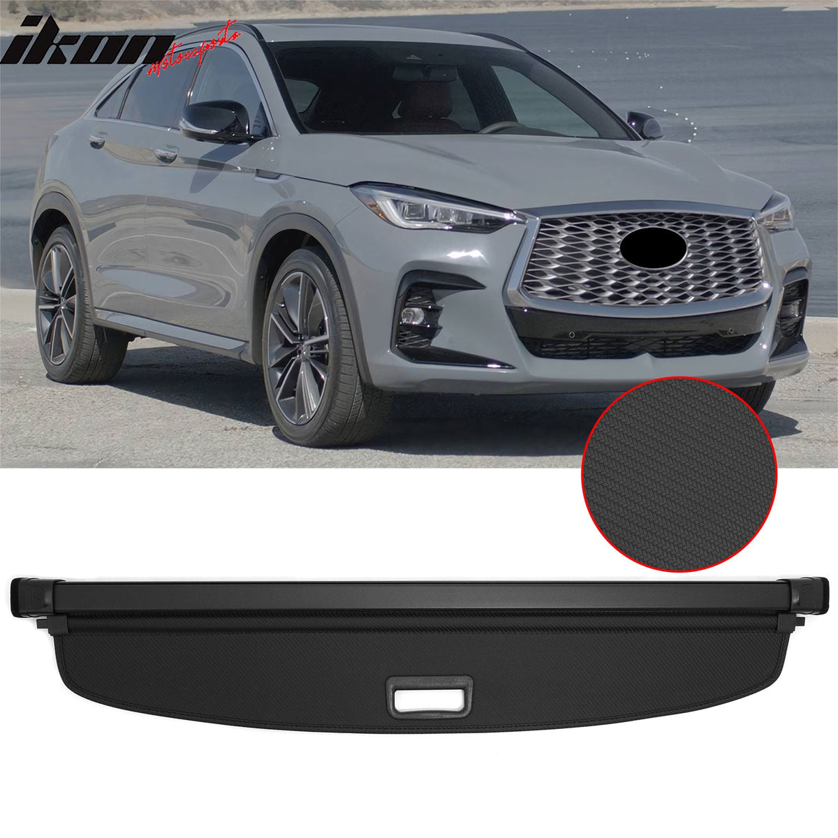Rear Cargo Cover + 3D TPE Backrest + Trunk Mat for INFINITI QX55 2022-2025
