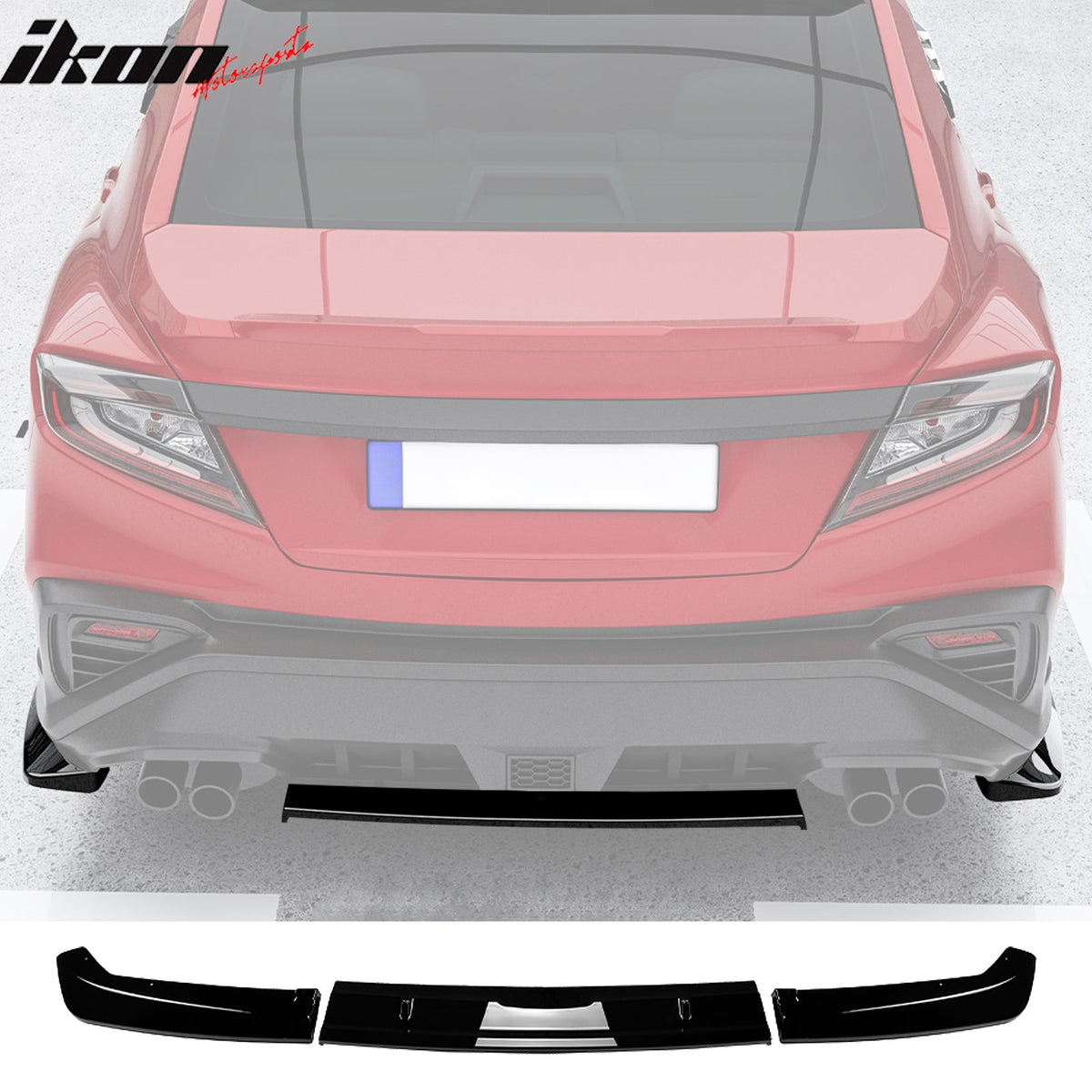 Rear Diffuser Lip for Subaru WRX 2022-2026 STI Style Gloss Black ABS 3PCS
