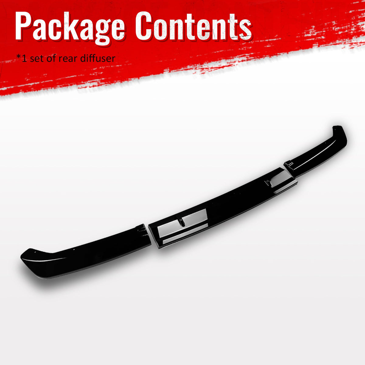 Rear Diffuser Lip for Subaru WRX 2022-2026 STI Style Gloss Black ABS 3PCS