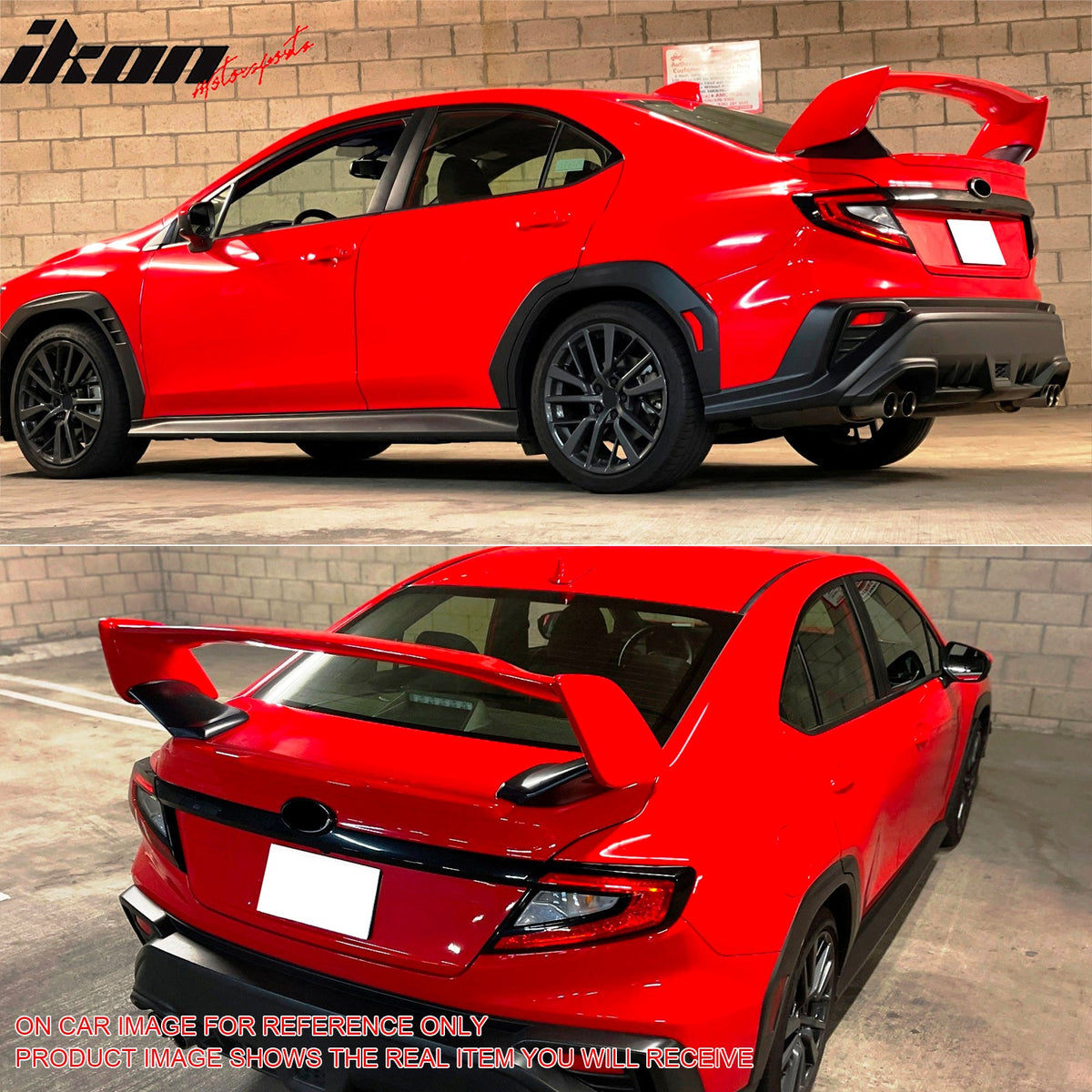 2022-2026 Subaru WRX VB STI Style Painted #DCK Red 5PCS Trunk Spoiler