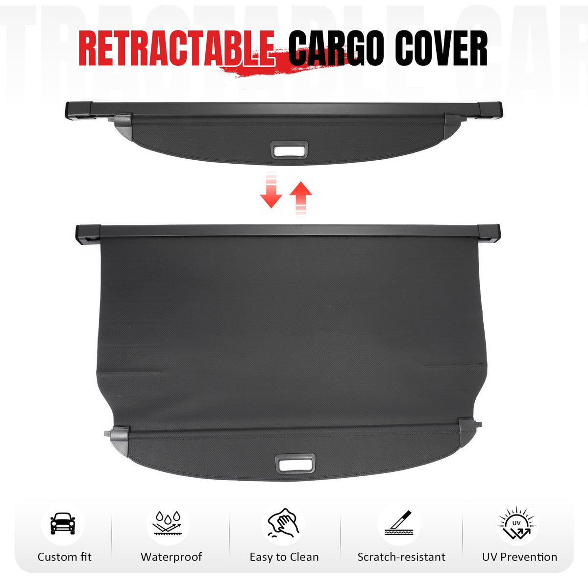 2022-2026 Hyundai Tucson Carbon Fiber Texture Rear Cargo Cover + 3D Trunk Mat