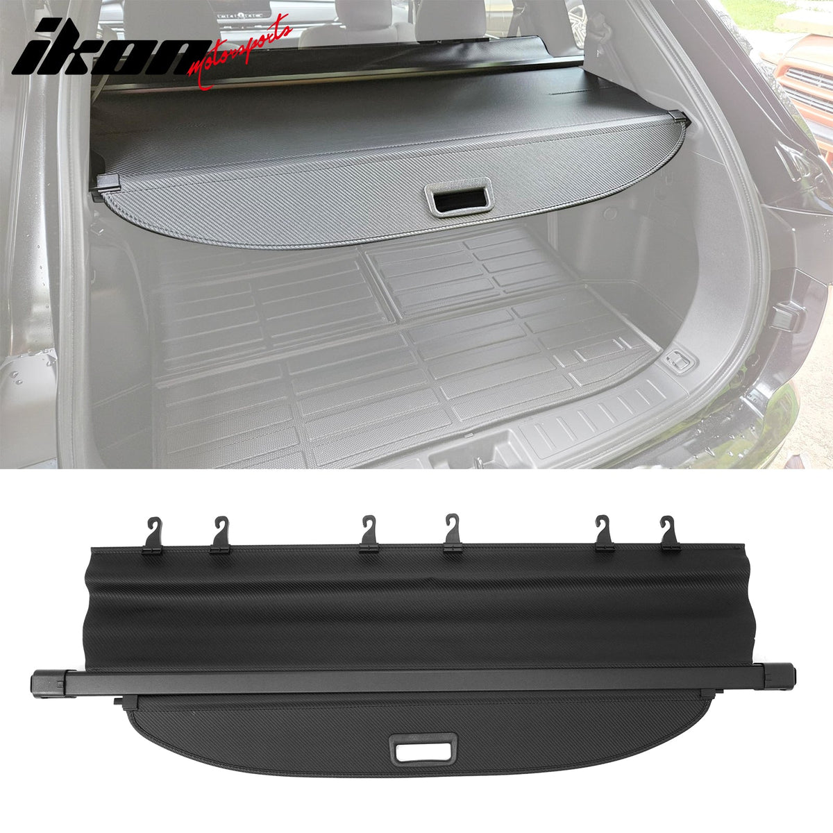 Rear Cargo Cover for Mitsubishi Outlander & PHEV 2022-2026 Carbon Fiber Texture