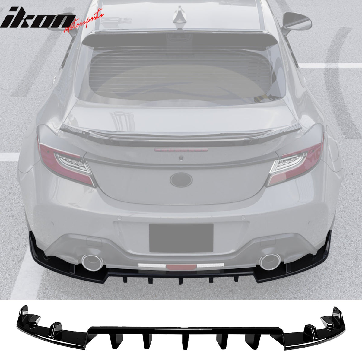Rear Diffuser Lip for Subaru BRZ GR86 2022-2026 IKV1 Carbon Fiber Print PP