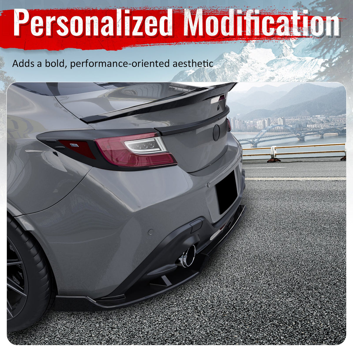 Rear Diffuser Lip for Subaru BRZ GR86 2022-2026 IKV1 Carbon Fiber Print PP