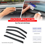2022-2026 Toyota Tundra Crew Cab Pickup Window Visors Smoke Acrylic Rain Sun Deflectors Guard 4PCS Set