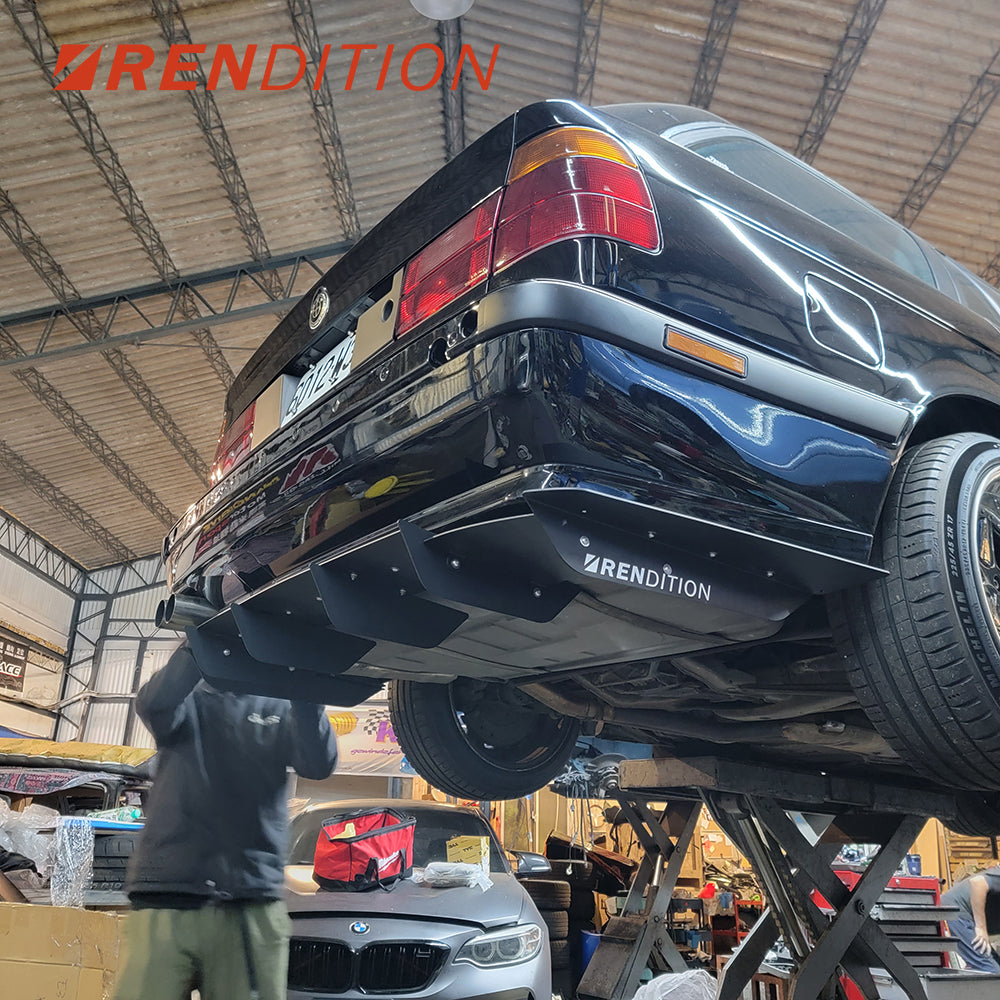BMW 5 Series E34 Rear Diffuser Kit V2 (1987-1996) - K2 Industries