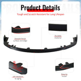 2023-2026 Toyota Corolla Hatchback Primer Black Front Bumper Lip 3PCS