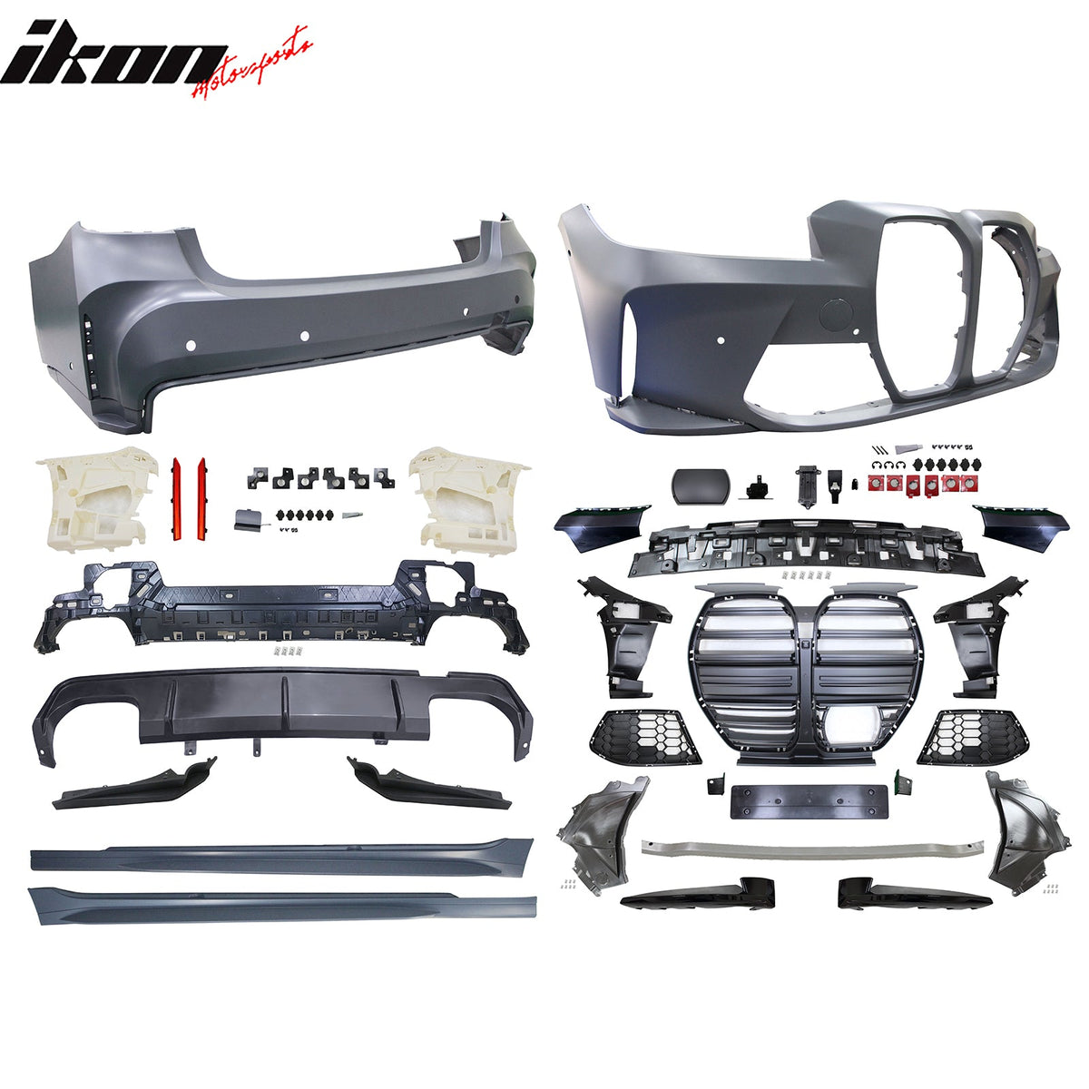 2023-2026 BMW G20 M340i Front Rear Bumper Cover + Side Skirt(M3 Style)