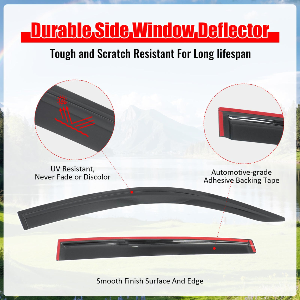 2023-2026 Honda HR-V Window Visors Smoke Acrylic Rain Sun Wind Deflectors Side Door Guard 4PCS Set