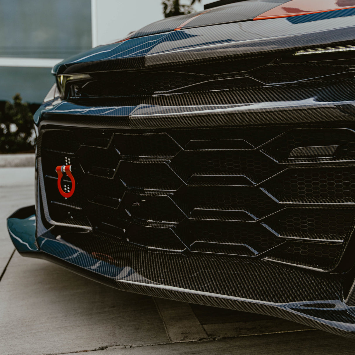 2019-2025 Chevy Camaro SS RS LT Black Panther ZL1 1LE 1PC Full Gloss Carbon Fiber Track Package Front Bumper Conversion for RS Headlights