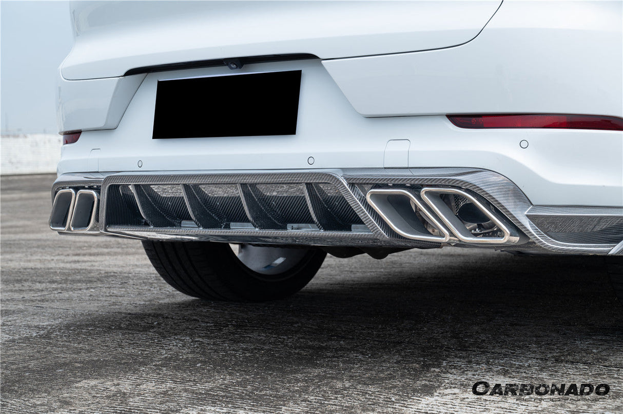 2018-2026 Porsche 9Y0 9Y3 Cayenne S Coupe E-Hybrid MSY Style Dry Carbon Fiber Rear Lip Diffuser
