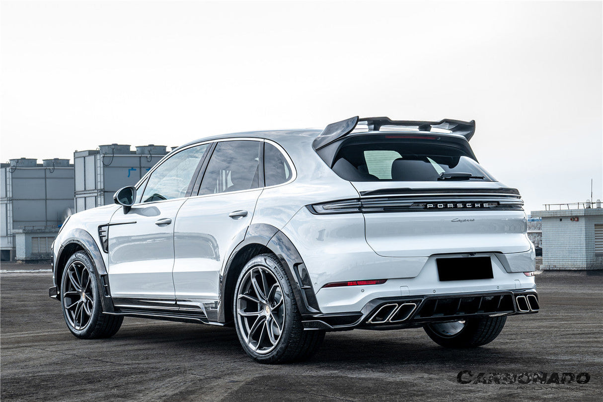 2018-2026 Porsche 9Y0 9Y3 Cayenne S Coupe E-Hybrid MSY Style Dry Carbon Fiber Rear Lip Diffuser