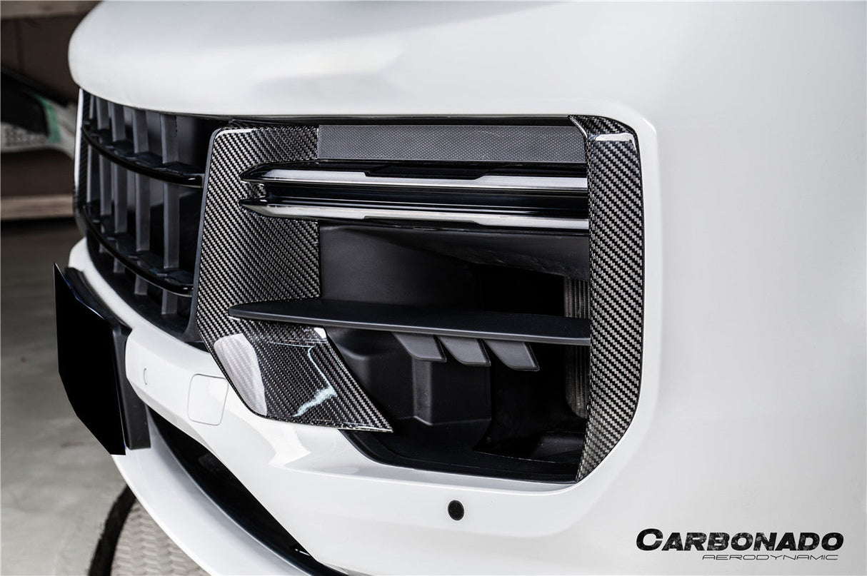 2024-2025 Porsche 9Y0.2 Turbo GT OEM Style Dry Carbon Fiber Front Bumper Side Vent Cove