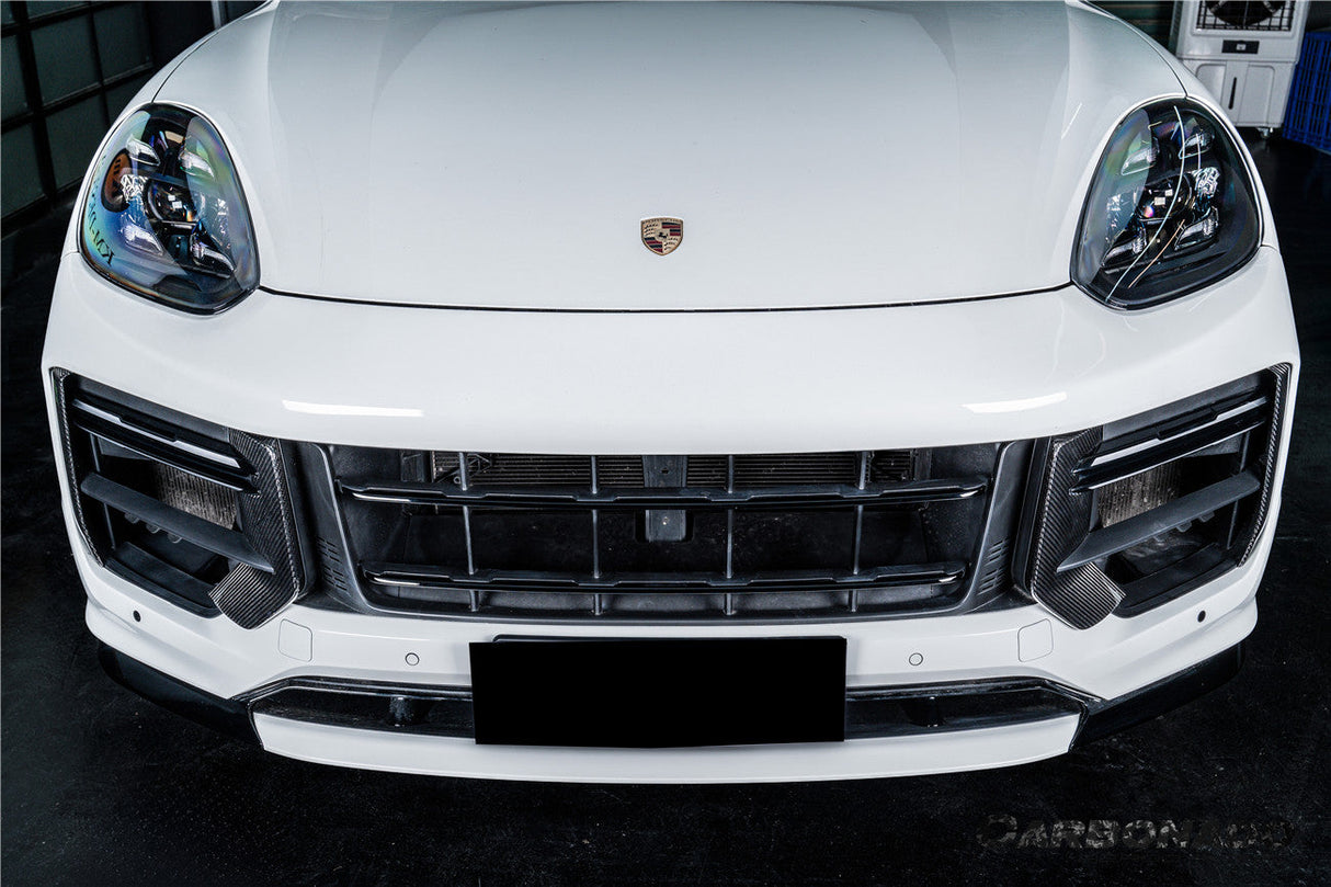 2024-2025 Porsche 9Y0.2 Turbo GT OEM Style Dry Carbon Fiber Front Bumper Side Vent Cove
