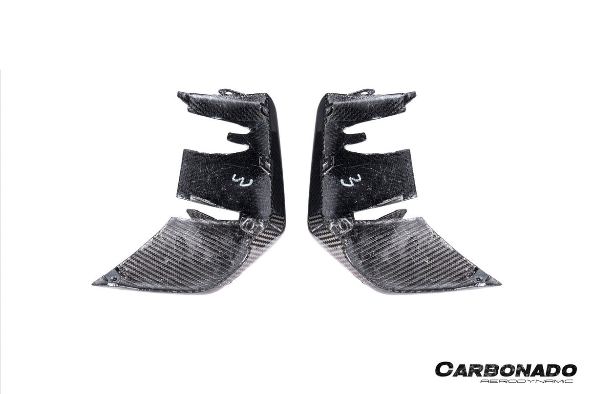 2024-2025 Porsche 9Y0.2 Turbo GT OEM Style Dry Carbon Fiber Front Bumper Side Vent Cove