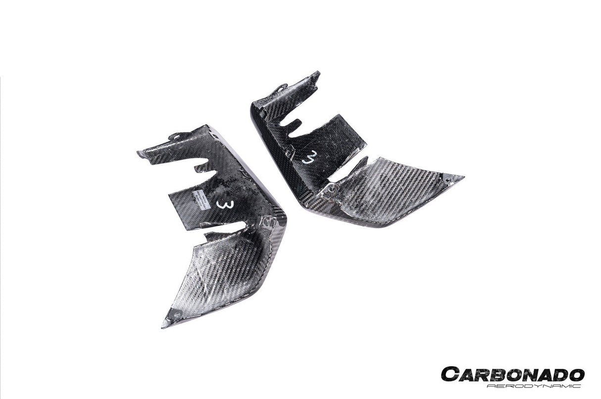 2024-2025 Porsche 9Y0.2 Turbo GT OEM Style Dry Carbon Fiber Front Bumper Side Vent Cove