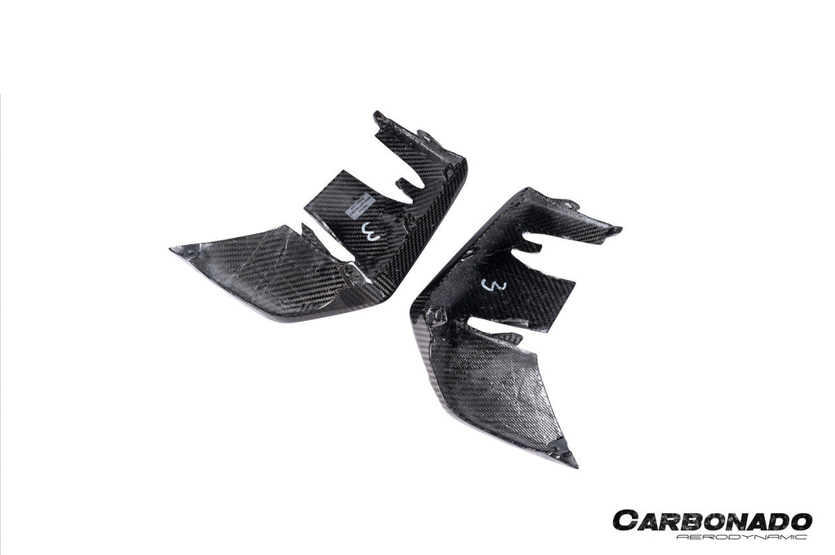 2024-2025 Porsche 9Y0.2 Turbo GT OEM Style Dry Carbon Fiber Front Bumper Side Vent Cove