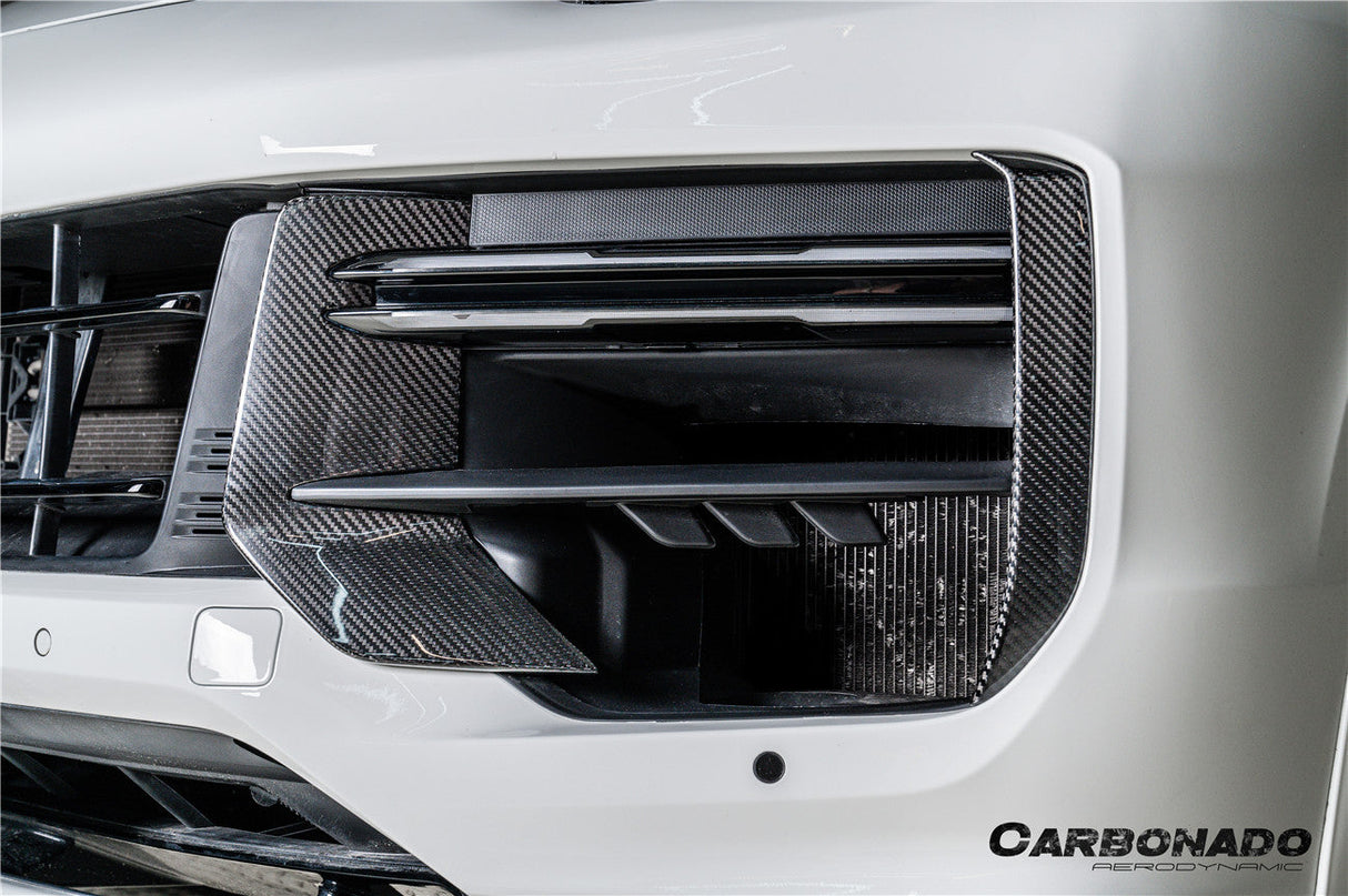 2024-2025 Porsche 9Y0.2 Turbo GT OEM Style Dry Carbon Fiber Front Bumper Side Vent Cove