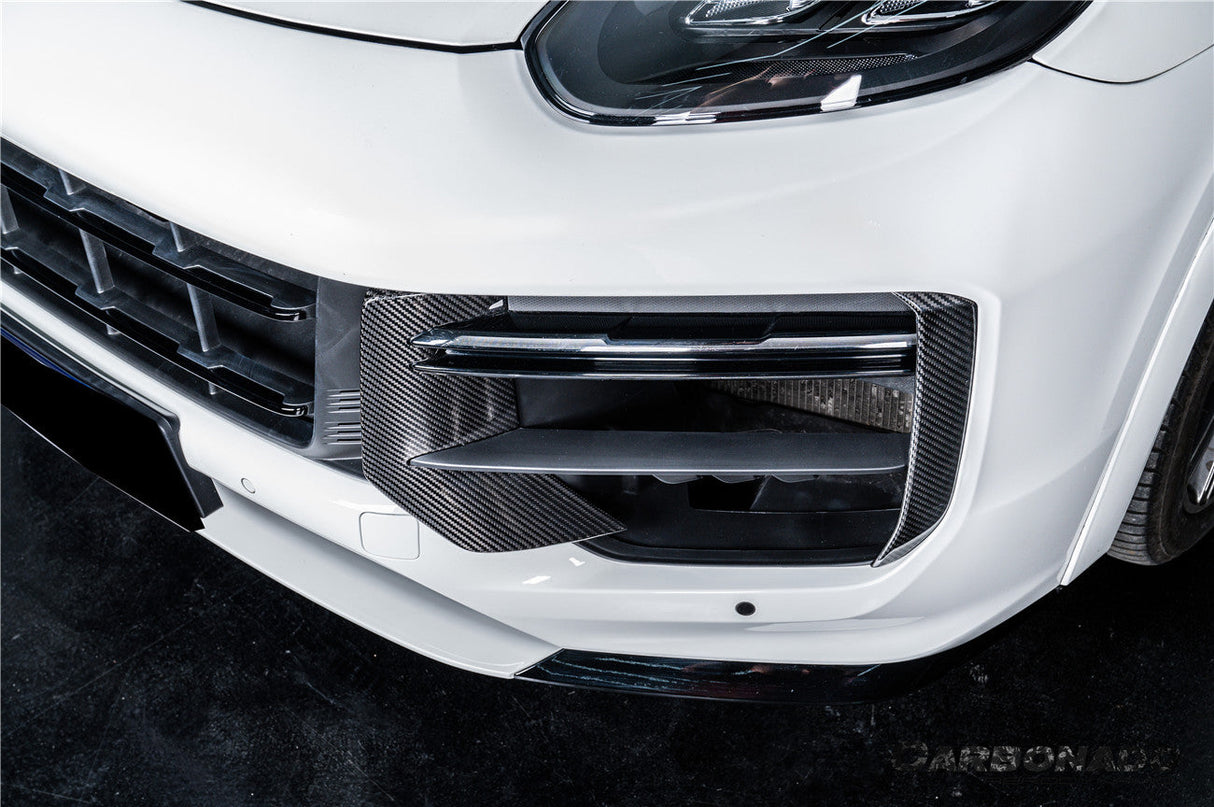 2024-2025 Porsche 9Y0.2 Turbo GT OEM Style Dry Carbon Fiber Front Bumper Side Vent Cove