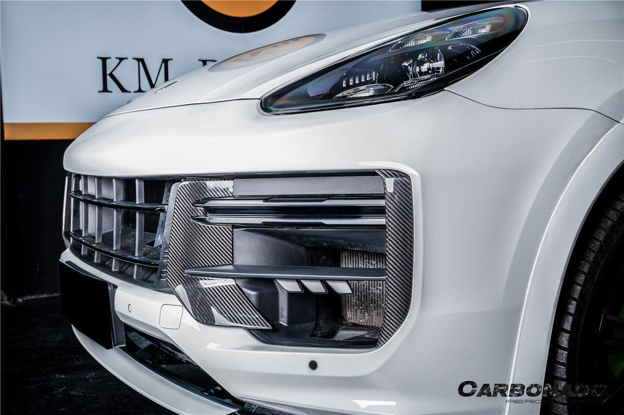 2024-2025 Porsche 9Y0.2 Turbo GT OEM Style Dry Carbon Fiber Front Bumper Side Vent Cove