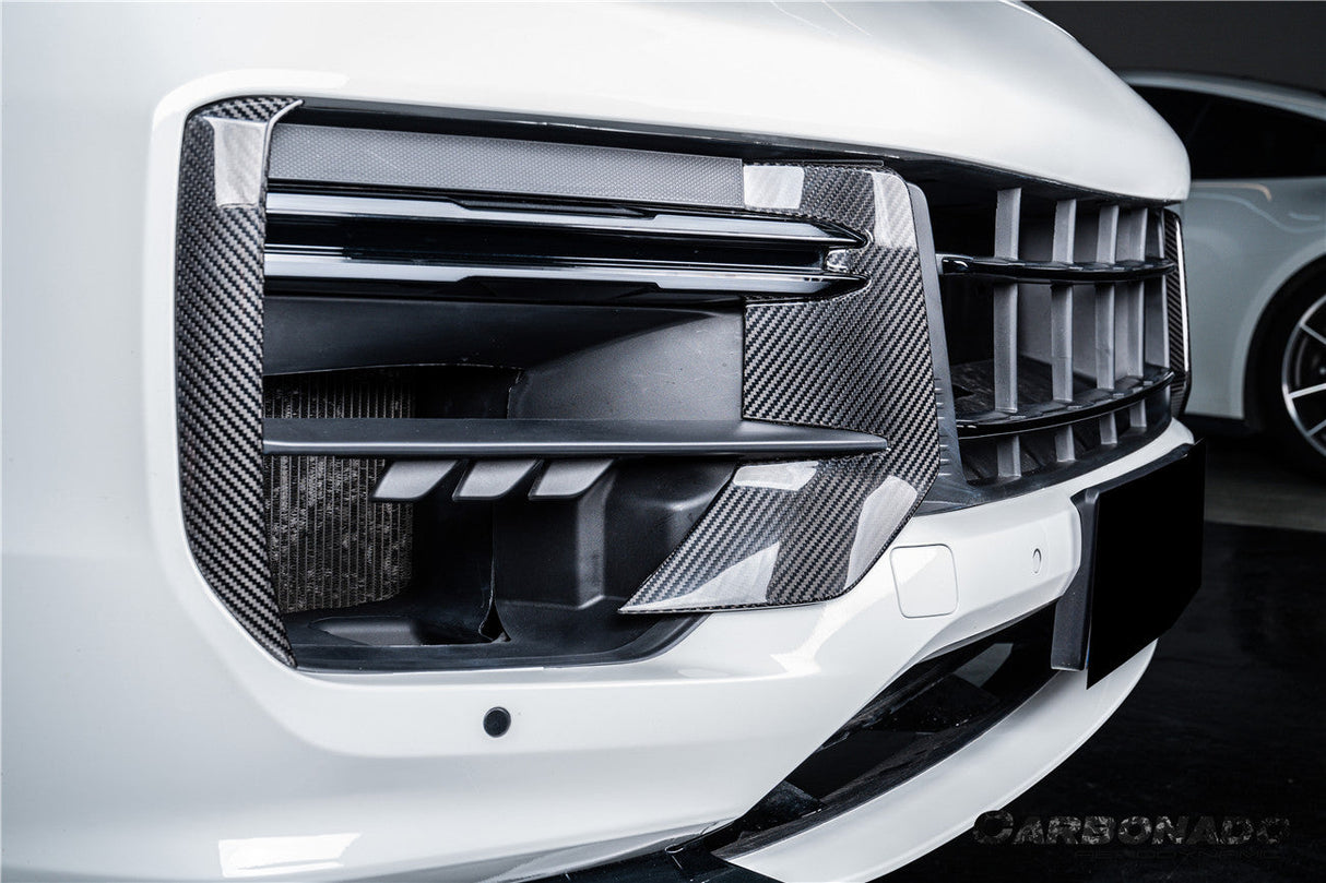 2024-2025 Porsche 9Y0.2 Turbo GT OEM Style Dry Carbon Fiber Front Bumper Side Vent Cove