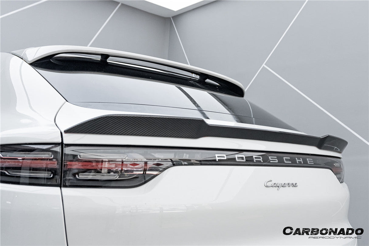 2018-2025 Porsche 9Y0 9YB Cayenne S    GTS    E-Hybrid Coupe Only KT Style Dry Carbon Fiber Trunk Spoiler