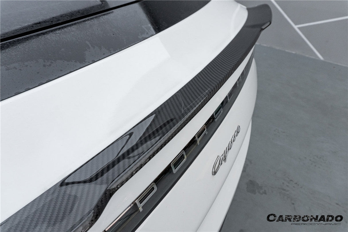2018-2025 Porsche 9Y0 9YB Cayenne S    GTS    E-Hybrid Coupe Only KT Style Dry Carbon Fiber Trunk Spoiler