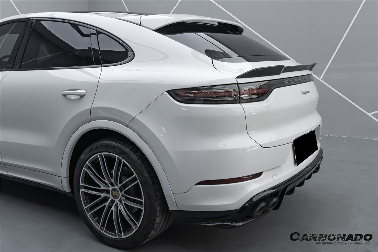 2018-2025 Porsche 9Y0 9YB Cayenne S    GTS    E-Hybrid Coupe Only KT Style Dry Carbon Fiber Trunk Spoiler