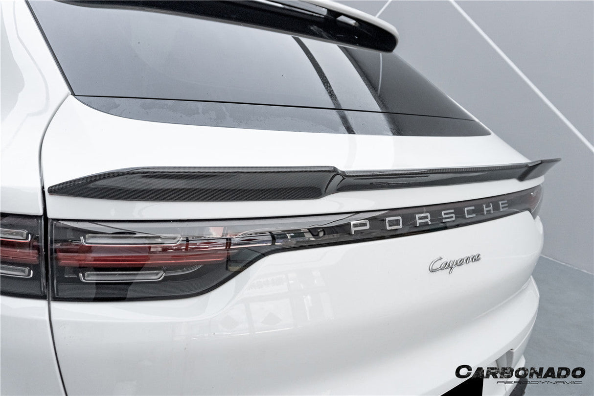 2018-2025 Porsche 9Y0 9YB Cayenne S    GTS    E-Hybrid Coupe Only KT Style Dry Carbon Fiber Trunk Spoiler