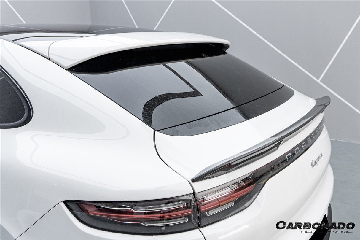 2018-2025 Porsche 9Y0 9YB Cayenne S    GTS    E-Hybrid Coupe Only KT Style Dry Carbon Fiber Trunk Spoiler