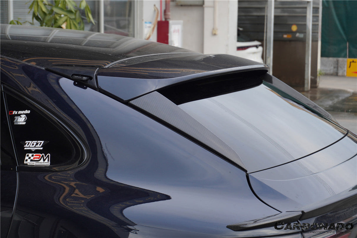 2018-2025 Porsche 9Y0 9YB Cayenne S    GTS    E-Hybrid Coupe Only KT Style Dry Carbon Fiber Rear Window Side Trims