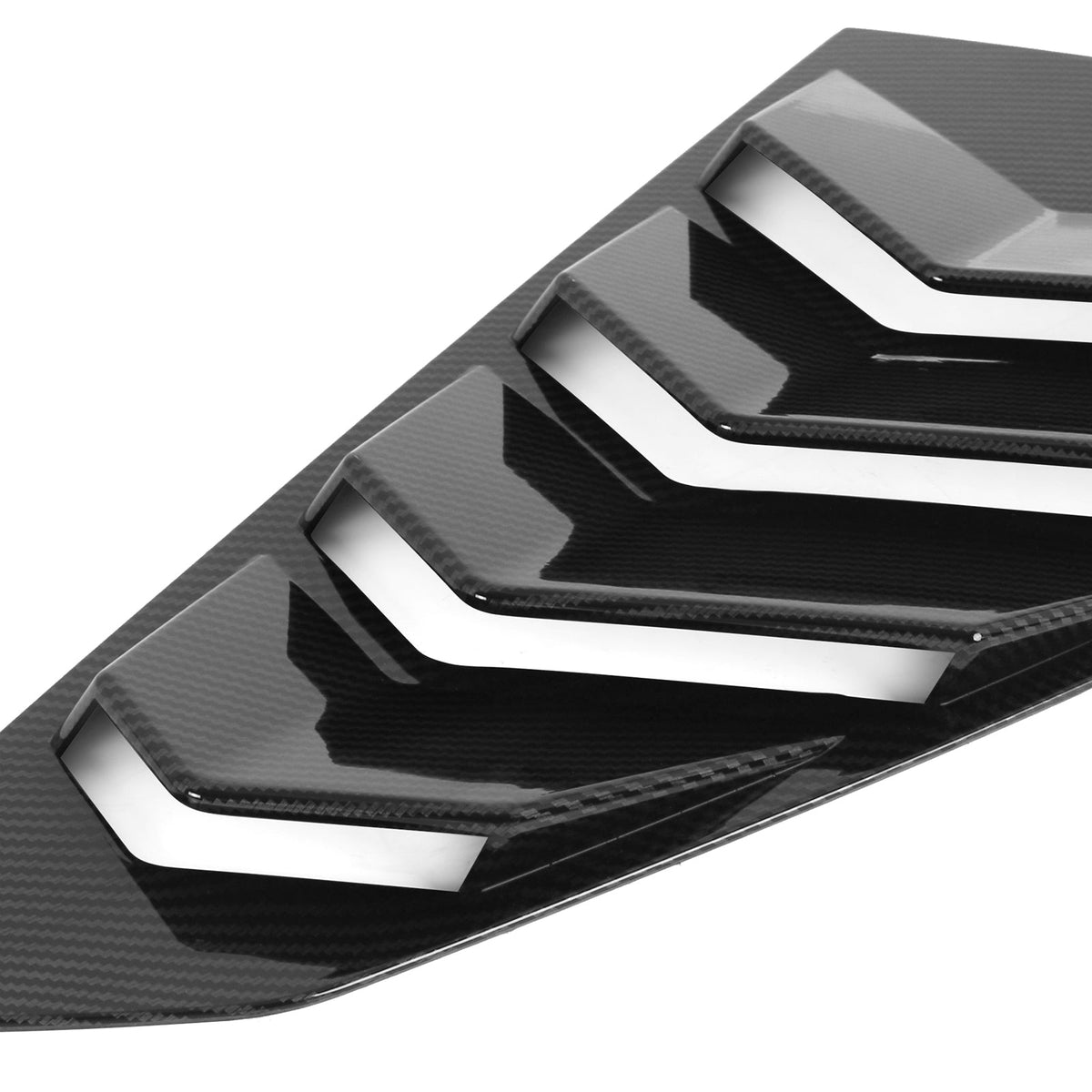 2024-2026 Ford Mustang Coupe Carbon Fiber Print Side Window Louvers