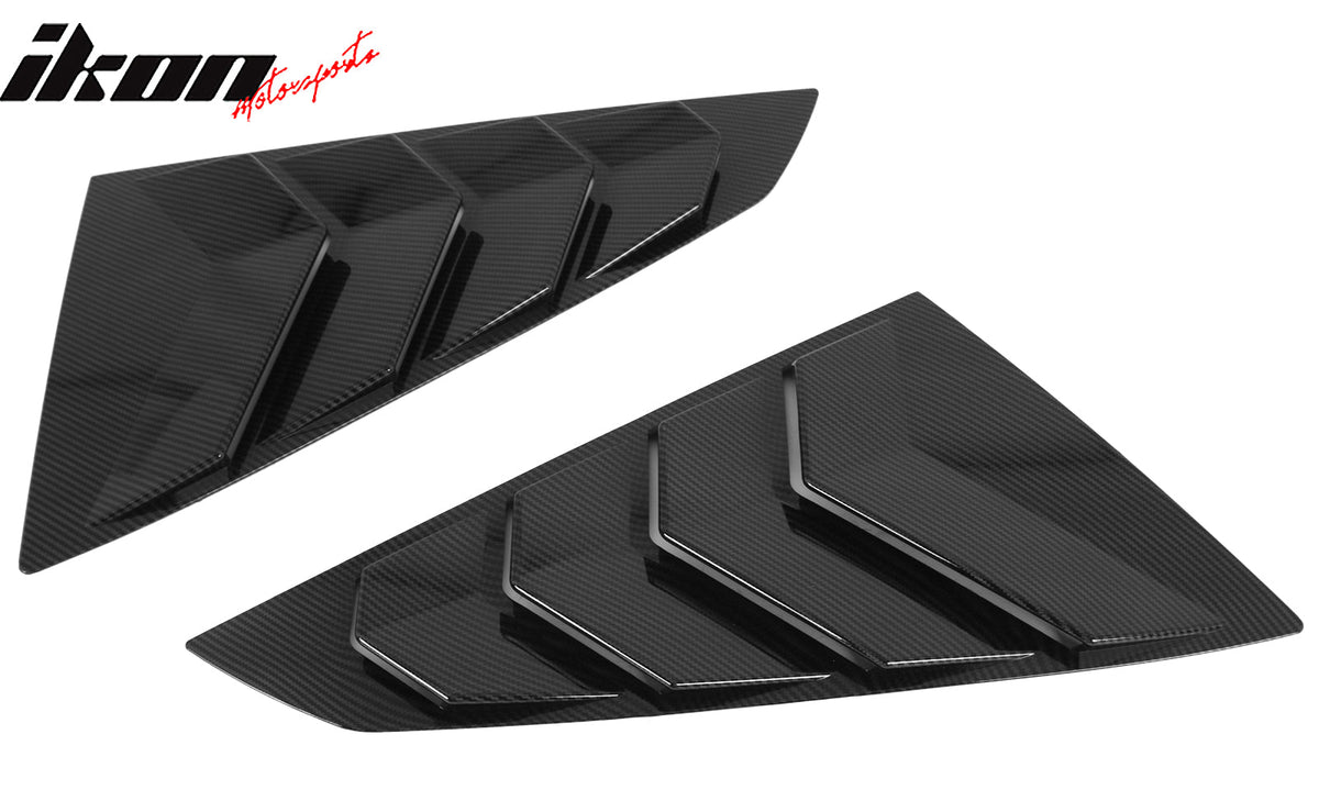 2024-2026 Ford Mustang Coupe Carbon Fiber Print Side Window Louvers