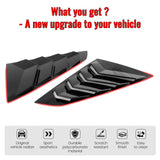 2024-2026 Ford Mustang S650 Coupe Gloss Black Side Window Louvers ABS