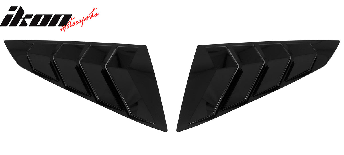 2024-2026 Ford Mustang S650 Coupe Gloss Black Side Window Louvers ABS