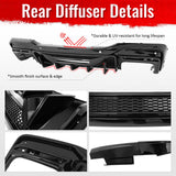 24-26 Mustang Dark Horse Rear Diffuser Speed Style Gloss Black