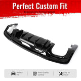 2024-2026 Ford Mustang Rear Diffuser Rock Style Gloss Black