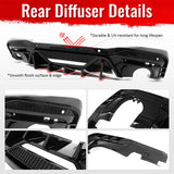 2024-2026 Ford Mustang Rear Bumper Diffuser Speed Style Gloss/Matte Black