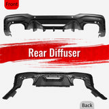 2024-2026 Ford Mustang Rear Bumper Diffuser Speed Style Gloss/Matte Black